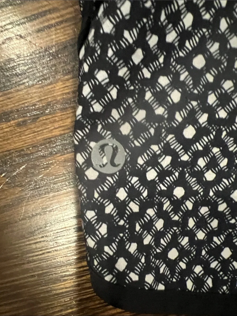 lululemon athletica Black & White Geo Print Athletic Shorts
